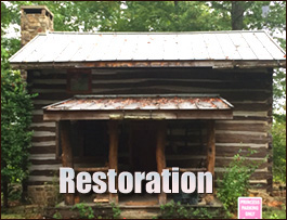Historic Log Cabin Restoration  Gable,  South Carolina